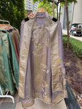 Premium festive giraffe tissue silk suit fabric - Lavender