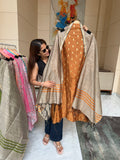 Khadi cotton suit fabric - Bronze