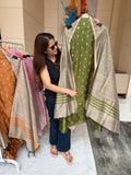 Khadi cotton suit fabric - Green